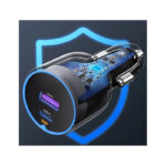12-24V Зарядно за кола Ugreen 63W, USB-A + USB-C, графит - EC701 / 35023 - Image 4