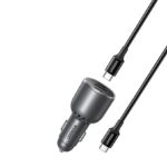 12-24V Зарядно за кола Ugreen 130W, USB-A + 2xUSB-C + кабел C-C /графит/ - EC705 / 55511 - Image 2