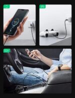 UGREEN Кабел USB А / USB-C 3A,1м, плетен /черен/ - US288 / 60126 - Image 7