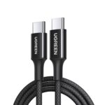 UGREEN Кабел Type-C - Type-C, 2м, 60W, Fast data braided /черен/