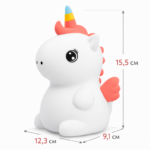 Нощна лампа Nimbo Silicone Unicorn, PAT, colorful, USB /бяла/ - Image 2