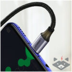 UGREEN US255 кабел USB-C към USB-C под ъгъл, 60W, 3A, 3m /сив/ - Image 4
