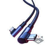 UGREEN US323 Ъглов кабел за бързо зареждане USB-C към USB-C, 60W, 3A, 1 м /черен/ - Image 2