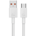 USB-A към USB-C кабел Huawei, 66W, 6A, 1m, Bulk /бял/ 04072004