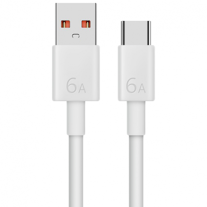 vensfon-usb-a-to-usb-c-cable-1 USB-A към USB-C кабел Huawei, 66W, 6A, 1m, Bulk /бял/ 04072004 - Image 1