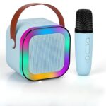 Преносима RGB караоке тонколона K12 с безжичен микрофон