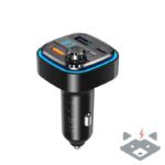 Blue Power BT FM трансмитер и зарядно за кола BPBCC08, 2 x USB-A - 1 x USB C - 1 x microSD /черен/ - Image 2