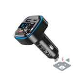 Blue Power BT FM трансмитер и зарядно за кола BPBCC08, 2 x USB-A - 1 x USB C - 1 x microSD /черен/ - Image 3