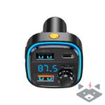 Blue Power BT FM трансмитер и зарядно за кола BPBCC08, 2 x USB-A - 1 x USB C - 1 x microSD /черен/ - Image 4