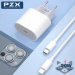 220V 20W Зарядно Type C PZX P43 PD + кабел Lightning - Image 4