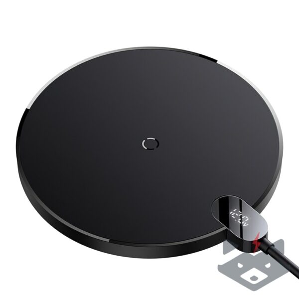 Безжично зарядно устройство Baseus Digital Led Display Gen 2, 15W, 1.67A /черно/