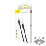 BASEUS Кабел Type-C - Type-C, 3A, 1м, 60W, CAFULE /черен+сив/ - Image 3