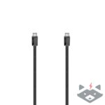 Кабел HAMA USB-C мъжко - USB-C мъжко-1.5 м /черен/ 3A,60W,480Mb/s