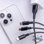 66W - 1,0 m Кабел USB + Type C Maxlife ALLin1 Lightning + 2x USB-C   /черен/ - Image 7