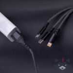 66W - 1,0 m Кабел USB + Type C Maxlife ALLin1 Lightning + 2x USB-C   /черен/ - Image 8