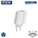 220V Зарядно USB PZX P20 2.1А + кабел Type C - Image 3