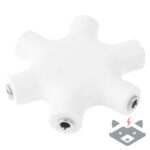 Аудио сплитер за слушалки, 3.5 mm, кабел + 6 конектора /бял/ - Image 3
