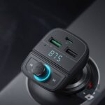Зарядно за кола  FM Трансмитер Ugreen CD229, Bluetooth 5.0/USB/TF/micro SD /черно/ - Image 3
