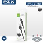 3А - 1метър Кабел плетен /USB – Type C/ PZX V146s - Image 2