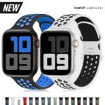 iWatch 38/40mm -Силиконова каишка - Синя/Розово - Image 4