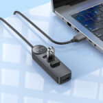 USB HUB 2.0 Borofone DH5- 4 usb порта/черен/ - Image 4