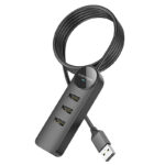 USB HUB 2.0 Borofone DH5- 4 usb порта/черен/ - Image 5