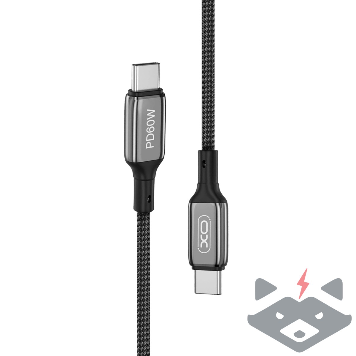 vensfon_xo_nb_q180b Кабел Type-C - Type-C, XO, 1m, 60W, NB-Q180B /черен/ - Image 1