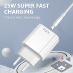 Fast Charge 25W + кабел Type C - 220V Зарядно Type C PZX P51 - Image 9