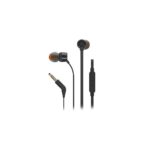 Слушалки с микрофон JBL TUNE 110 - 3,5 мм жак, бутон за запис, плосък кабел /черни/ - Image 4