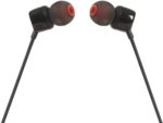 Слушалки с микрофон JBL TUNE 110 - 3,5 мм жак, бутон за запис, плосък кабел /черни/ - Image 2