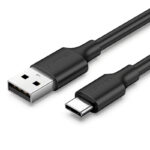 Кабел UGREEN US287 USB-A-Type-C , 2м, 3A, Nickel plating /черен/ - 60118