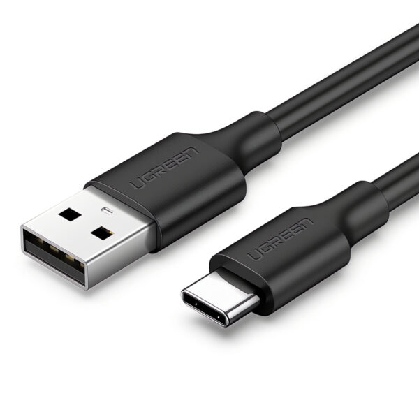 Кабел UGREEN US287 USB-A-Type-C , 2м, 3A, Nickel plating /черен/ - 60118