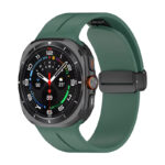 Samsung Watch Ultra 47мм Каишка Silicone Magnet Black Buckle, силиконова