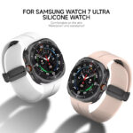 Samsung Watch Ultra 47мм Каишка Silicone Magnet Black Buckle, силиконова - Image 4
