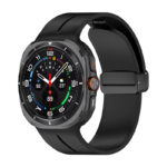 Samsung Watch Ultra 47мм Каишка Silicone Magnet Black Buckle, силиконова - Image 9