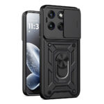 Motorola Edge 70 Fusion Силиконов твърд кейс bSmart Defender Slide /черен/