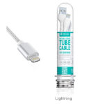 Кабел Devia Kintone Tube, Lightning, 2.1A, 1m /бял/