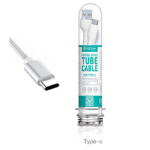 Кабел Devia Kintone Tube, Type-C, 2.1A, 1m /бял/