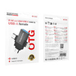 Borofone BV26D адаптер Lightning / microUSB / USB-C към USB-A OTG /черен/ - Image 7
