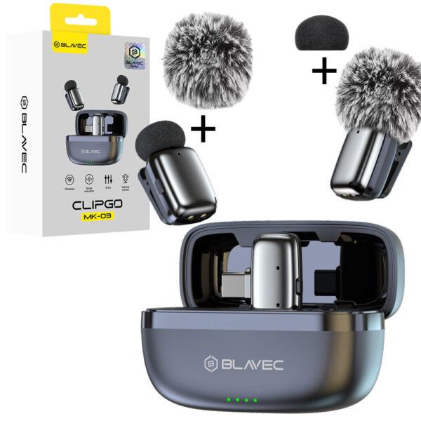 Безжичен микрофон Blavec MK-03 ClipGo Type C (LMMK03-S) - 2 броя /сребрист/