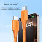 UGREEN L502 Кабел Type-C - Type-C, 100W, 5A, 1m, оранжев - Image 4