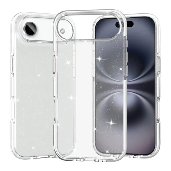 Apple iPhone 17 Air Crystal Case /прозрачен силиконов кейс с вградени брокатени частици/