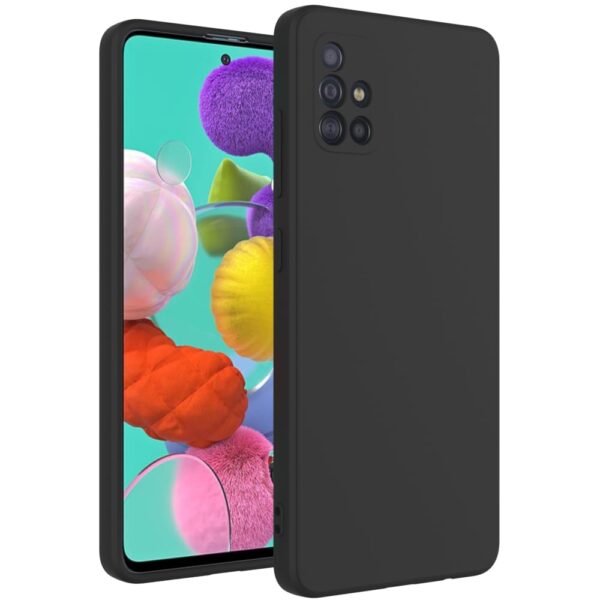 Samsung A51 Калъф Silicone Matt /черен/