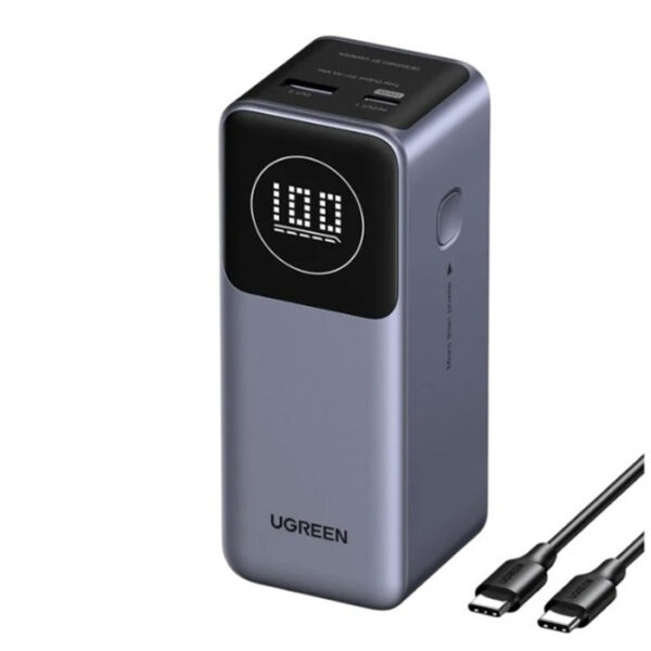 12 000mAh Портативна батерия/ Преносима батерия/ Power bank Ugreen PB724, 100W /сива/