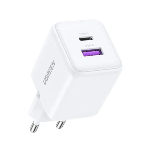 UGREEN X516 Зарядно устройство 220V 1xUSB-C 1xUSB A 30W mini /бяло/