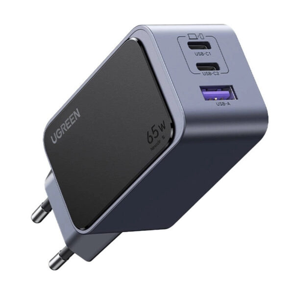 Ugreen - Nexode X553 Зарядно устройство 220V,  65W /сиво/